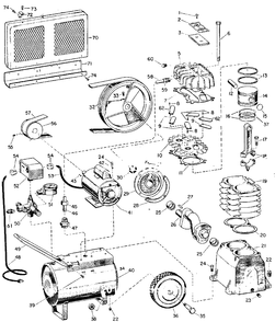 Air-Compressor Parts Diagram and Parts List for FL3206  Campbell Hausfeld Compressor